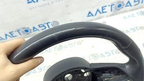 Volan Audi A6 C7 12-18 piele neagră sub padele, fără butoane și padele, uzat