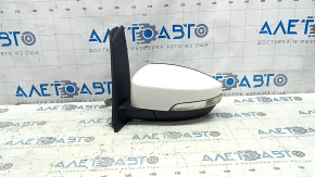 Зеркало боковое левое в сборе Ford C-max MK2 13-18 7 пинов, поворотник, с подсветкой, подогрев, белое, царапины