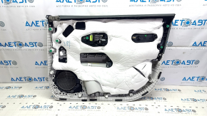 Ornamente ușă față stânga Hyundai Ioniq 5 22-24 verde cu gri, cotiera piele gri, cusături roșii
