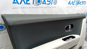 Ornamente ușă față stânga Hyundai Ioniq 5 22-24 verde cu gri, cotiera piele gri, cusături roșii