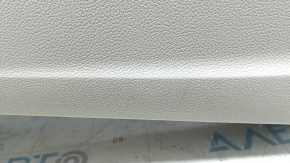 Обшивка двери карточка задняя левая Ford C-max MK2 13-18 бежевая с бежевой вставкой пластик, подлокотник бежевая кожа, под пищалку, с ручкой, царапины