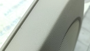 Обшивка двери карточка задняя левая Ford C-max MK2 13-18 бежевая с бежевой вставкой пластик, подлокотник бежевая кожа, под пищалку, с ручкой, царапины