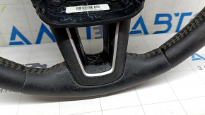 Руль голый Ford Ecosport 18-20 кожа, черная, без кнопок, царапины, под чистку, вздулось покрытие накладки