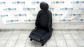 Водительское сидение Mercedes GLC 16-22 с airbag, электрическое, подогрев, память, кожа черная серая строчка, царапины на накладке