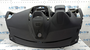 Panou frontal Torpedo cu AIRBAG Ford C-max MK2 13-18 pentru un monitor mare, negru, cu suprapuneri, crăpături în elementele de fixare suprapuse