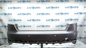 Bara spate nealterată Audi A4 B9 18-19 S-Line pentru 4 senzori de parcare, argintie, fără mufă, fixare fisurată