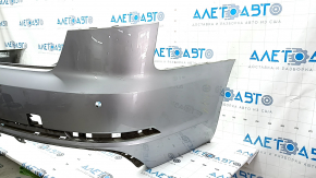 Bara spate nealterată Audi A4 B9 18-19 S-Line pentru 4 senzori de parcare, argintie, fără mufă, fixare fisurată