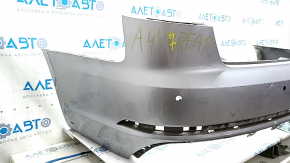 Bara spate nealterată Audi A4 B9 18-19 S-Line pentru 4 senzori de parcare, argintie, fără mufă, fixare fisurată