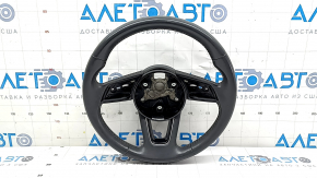Volan nefinisat Audi A4 B9 17-19 piele, gri, cu strat protector, fără butoane și pedale, zgârieturi