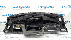 Торпедо передняя панель с AIRBAG Audi A4 B9 17-20 темно-серая с серым