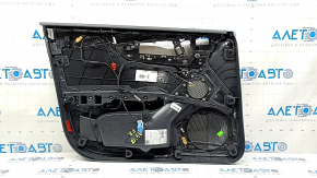 Ornamente ușă față dreapta Audi A4 B9 17-19 negru, inserție piele gri, cotiera piele gri, Bang and Olufsen