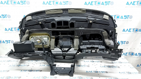 Торпедо передняя панель с AIRBAG Ford Ecosport 18-22 под Start-Stop, черная, молдинг оранжевый матовый
