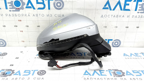 Зеркало боковое правое в сборе Audi A4 B9 17-19 15 пинов, серебро, поворотник, автозатемнение, под память, BSM, облезла краска