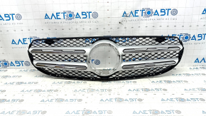 Решетка радиатора grill в сборе Mercedes GLC 300 20-22 без камеры, без эмблемы, сломаны крепления, песок