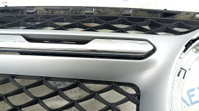 Решетка радиатора grill в сборе Mercedes GLC 300 20-22 без камеры, без эмблемы, сломаны крепления, песок