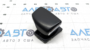 Ручка КПП Audi A4 B9 17-25 с верхней накладкой, кожа, серая, потерта