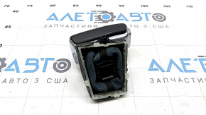 Ручка КПП Audi A4 B9 17-25 с верхней накладкой, кожа, серая, потерта