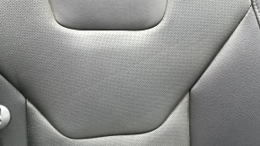 Спинка заднего ряда сидений левая Ford Fusion mk5 17-20 кожа черная, перфорация, Titanium, с ремнем и подлокотником, примятости, царапины