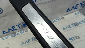 Ornamente prag ușă față stânga Ford Fusion mk5 17-20 negru cu inserție cromată, zgârieturi