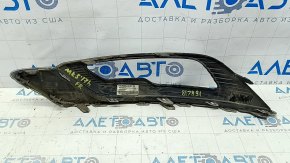 Grilă bară față dreapta Ford Fusion mk5 17-18, proiectoare ceață LED lucioase, cu ornament cromat, nisip