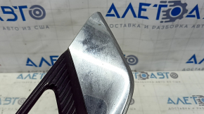 Grilă bară față dreapta Ford Fusion mk5 17-18, proiectoare ceață LED lucioase, cu ornament cromat, nisip