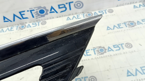 Grilă bară față dreapta Ford Fusion mk5 17-18, proiectoare ceață LED lucioase, cu ornament cromat, nisip