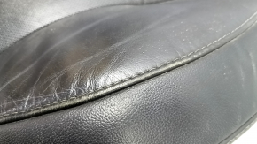 Обшивка водительского сиденья верхняя Ford Fusion mk5 17-20 titanium, кожа черная, перфорация, вмятины, потерто, под чистку