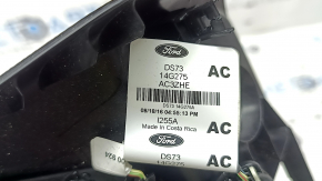 Накладка центральной консоли задняя Ford Fusion mk5 17-20 черная, под воздуховоды, c подсветкой, под розетку и прикуриватель, царапины, трещины в креплениях
