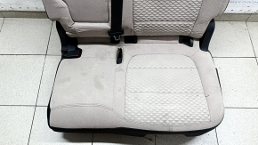 Заднее сидение левое Ford Escape MK4 20-22 без airbag, с подлокотником, с ремнем, ткань бежевый с черным, под чистку, без подголовника