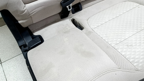 Заднее сидение левое Ford Escape MK4 20-22 без airbag, с подлокотником, с ремнем, ткань бежевый с черным, под чистку, без подголовника