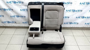 Заднее сидение левое Ford Escape MK4 20-22 без airbag, с подлокотником, с ремнем, ткань бежевый с черным, под чистку, без подголовника
