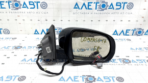 Зеркало боковое правое в сборе Jeep Compass 17-26 3+4 пинов, подогрев, BSM, графит