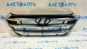 Решетка радиатора grill в сборе Hyundai Tucson 16-18 черная с хромом
