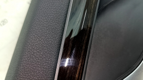 Ornamente ușă spate dreapta BMW 5 G30 17-23 piele bej canberra bej, inserție sub lemn închis, cotiera piele bej, cu mâner, zgârieturi, pentru curățat