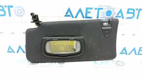 Vizor stânga Jeep Compass 19-25 cu iluminare din spate, negru