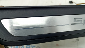 Ornamente prag exterior față dreapta BMW 5 G30 17-20 Sport Line, cu iluminare, coroziune, zgârieturi