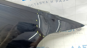 Крыло переднее правое BMW 5 G30 17-23 алюминий, черный 668, вмятина, надлом крепления