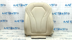 Обшивка спинки пассажирского сиденья BMW 5 G30 17-20 кожа бежевая canberra beige, Sport под чистку