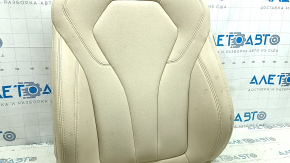 Обшивка спинки пассажирского сиденья BMW 5 G30 17-20 кожа бежевая canberra beige, Sport под чистку
