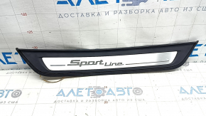 Накладка порога внешняя задняя левая BMW 5 G30 17-20 Sport Line, с подсветкой, царапины