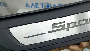 Ornamente prag exterior spate stânga BMW 5 G30 17-20 Sport Line, cu iluminare, zgârieturi