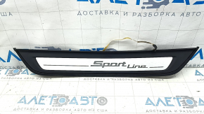 Накладка порога внешняя задняя правая BMW 5 G30 17-20 Sport Line, с подсветкой, царапины