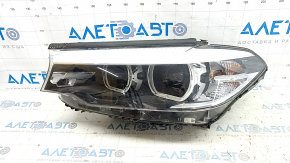 Фара передняя левая голая BMW 5 G30 17-20 LED Corona Rings S524A без блоков, надорван уплотнитель, пробит корпус, разбито стекло
