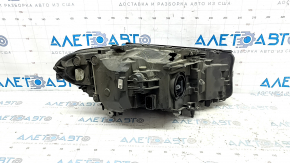 Фара передняя левая голая BMW 5 G30 17-20 LED Corona Rings S524A без блоков, надорван уплотнитель, пробит корпус, разбито стекло