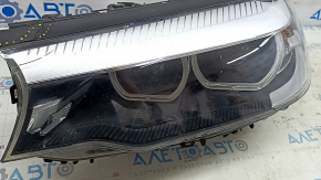 Фара передняя левая голая BMW 5 G30 17-20 LED Corona Rings S524A без блоков, надорван уплотнитель, пробит корпус, разбито стекло