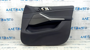 Placă ornament ușă față dreapta BMW X7 G07 19-22 Negru, inserție din lemn, cu mâner, cu plasă difuzor, zgârieturi, lovituri