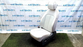 Водительское сидение Hyundai Ioniq 5 22-26 с airbag, электрическое, подогрев, комбинированная кожа серая с перфорацией и коричневыми вставками, под чистку