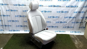 Пассажирское сидение Hyundai Ioniq 5 22-26 с airbag, механическое, подогрев, комбинированная кожа серая с перфорацией коричневыми вставками, под химчистку