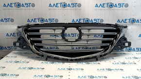 Решетка радиатора grill Mazda CX-9 16-20 без эмблемы, с хром вставками, под подиум