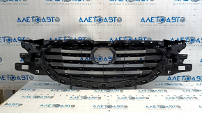 Решетка радиатора grill Mazda CX-9 16-20 без эмблемы, с хром вставками, под подиум